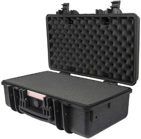 img 2 attached to Monoprice Weatherproof / Shockproof Hard Case - Black IP67: Ultimate Protection with Customizable Foam, 22x14x8