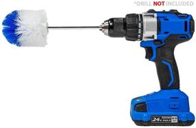 img 4 attached to 🛠️ Versatile RotoScrub Long Reach Drill Brush: Ideal for Car Tires, Toilets, Corners, Edges, Hard-to-Reach Areas - Heavy Duty Bristles