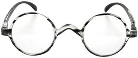 img 1 attached to 👓 Stylish Round Reading Glasses for Women and Men - Spring Hinge Professors' Readers by Reducblu