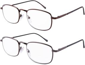 img 3 attached to 👓 High Magnification Power Reading Glasses for Men & Women - 2 Pairs with Spring Hinge - Ultra Clear Lenses (+4.50, +5.00, +5.50, +6.00)