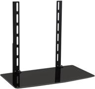 streamline your entertainment setup with mount-it tv wall mount shelf bracket - perfect for cable box, dvd player, and stereo av components - black logo