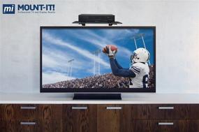 img 2 attached to Оптимизируйте вашу систему развлечений с полкой для крепления телевизора на стену Mount-It - идеально подходит для кабельного преобразователя, DVD-плеера и аудио-видео компонентов - черный