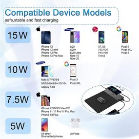 img 2 attached to 🖱️ Мышь с беспроводной быстрой зарядкой OXX Qi 15 Вт с двойным USB-зарядным устройством для iPhone 12/11/Pro Max/SE/X/8, Samsung Galaxy S21/S20 Ultra/S10/S9/S8, Note 20/10+/9, и Airpods/2/Pro