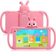 🎮 детский планшет на android для малышей 7-дюймовый планшет 16гб 4000мач родительский контроль + предустановленные образовательные приложения wifi обучающий планшет для детей, в комплекте защитный чехол для детей (розовый) логотип