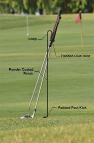 img 3 attached to Bronwyck Stepkick Caddy: The Ultimate Golf Club Stand - Watch Video! (Blue)