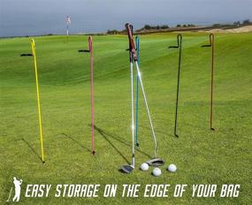 img 2 attached to Bronwyck Stepkick Caddy: The Ultimate Golf Club Stand - Watch Video! (Blue)