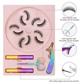 img 3 attached to 💫 Coolpop 5D Magnetic Eyelashes Natural Look With Eyeliner Kit - 2 Tubes of Magnetic Eyeliner & 5 Pairs Magnetic Lashes - No Glue Required