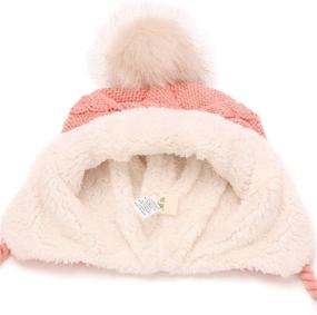 img 1 attached to ❄️ Winter Knitted Earflap Beanie for Girls - Sumolux Girls' Accessories