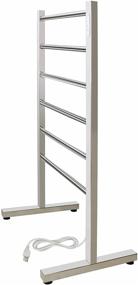 img 3 attached to 🔥 WarmlyYours 6-Bar Ibiza Freestanding Electric Heated Bath Towel Warmer Rack, Polished - Ultimate Comfort and Convenience!