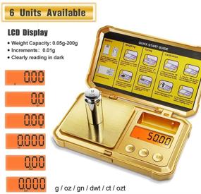 img 2 attached to Accurate Fuzion Gram Scale 200g/0.01g - Jewelry Scales for Precision Weighing in Grams and Ounces - Digital Pocket Herb Scale with 6 Modes, Tare Function - Ideal for Herbs, Jewelry, and Small Items (Includes 50g Weight & Battery)