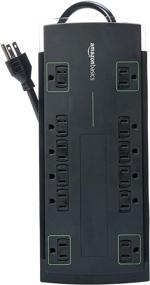 img 3 attached to 💥 Unleash Ultimate Power Protection with Amazon Basics 12-Outlet Power Strip Surge Protector: 4,320 Joule, 8-Foot Cord