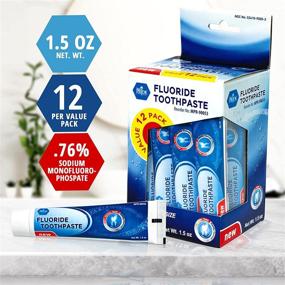 img 3 attached to 🦷 Medpride Travel Size Fluoride Toothpaste: Value Pack of 12 Tubes - 1.5 oz Each, Anticavity Toothpaste for Kids & Adults, Vegan, Whitening Teeth & Fresh Breath