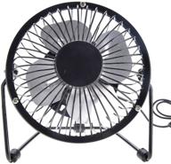 💨 powertrc mini usb table desk fan - metal design, quiet operation with 3.9' usb cable and high compatibility logo