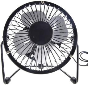 img 4 attached to 💨 PowerTRC Mini USB Table Desk Fan - Metal Design, Quiet Operation with 3.9' USB Cable and High Compatibility