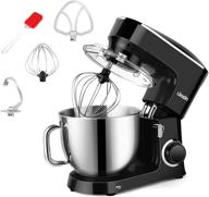 🍰 7.4qt 660w cake mixer - likein stand mixer, electric stand mixer with dough hook, mixing beater, whisk, splash guard in black логотип