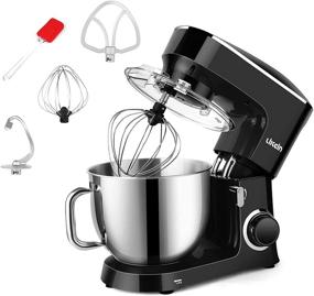 img 4 attached to 🍰 7.4QT 660W Cake Mixer - Likein Stand Mixer, Electric Stand Mixer with Dough Hook, Mixing Beater, Whisk, Splash Guard in Black