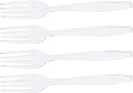 🍴 blue sky 100 count medium weight plastic forks, 6-inch, clear: convenient and disposable cutlery for any occasion logo