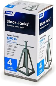 img 1 attached to 🔧 Camco Olympian Aluminum Stack Jacks - Stabilize, Level, and Position RVs, Trailers, and Campers - Up to 6,000 lbs Capacity - 17" Extension - 4 Pack (Model 44560)