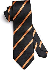 img 2 attached to 👔 Classy HISDERN Handkerchief and Classic Stripe Necktie for Men's Accessories