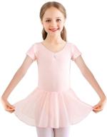 🩰 ballet dress ballet leotards with skirt dance tutu - toddler girls kids short/long sleeve skirted logo