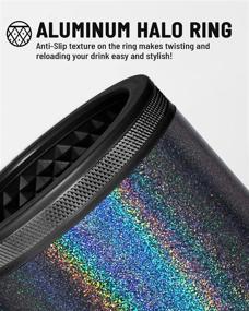 img 1 attached to 🍺 Welforth Glitter Black Slim Can Cooler Thermocoolers: Double-walled Stainless Steel 12oz Skinny Can Coozie