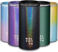 🍺 welforth glitter black slim can cooler thermocoolers: double-walled stainless steel 12oz skinny can coozie логотип