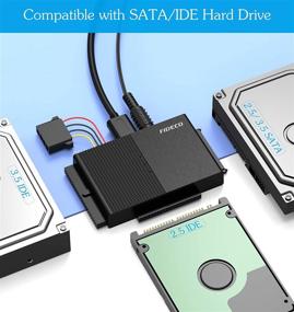 img 2 attached to 🔌 SATA/IDE to USB 3.0 Adapter: FIDECO Universal Hard Drive Adapter Cable for 2.5/3.5 inch SATA HDD/SSD & IDE HDD with 12V/2A Power Adapter