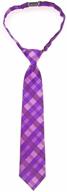 👔 classic tartan plaid woven microfiber pre-tied boy's tie - timeless style for young gentlemen logo