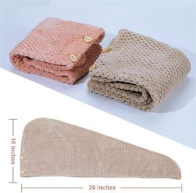 img 2 attached to Microfiber Hair Towel Absorbent Quick Dry