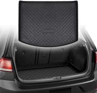 🔳 cumart custom fit waterproof rear trunk cargo mat liner for ford escape 2013-2020, black logo