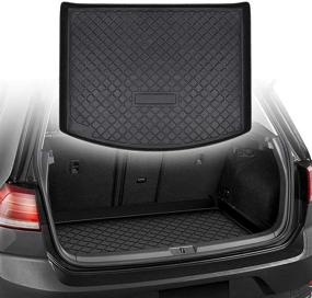 img 4 attached to 🔳 CUMART Custom Fit Waterproof Rear Trunk Cargo Mat Liner for Ford Escape 2013-2020, Black