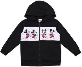 img 1 attached to 🐭 Disney 2-Piece Mickey Mouse Zip Up Hooded Jacket and Pullover Hoodie Set for Boys