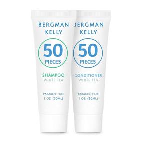 img 4 attached to 🌿 Revitalizing White Tea Shampoo and Conditioner Set - 1 fl oz (100 Pieces) by BERGMAN KELLY: Bulk Hotel Toiletries and Guest Hospitality to Delight and Refresh Guests