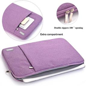 img 2 attached to 💜 Egiant Water-Repellent Laptop Sleeve 15.6 Inch – Protective Notebook Bag Case for F555LA MB168B, Aspire E15, Chromebook 15, Inspiron and Pavilion – Purple