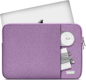 img 3 attached to 💜 Egiant Water-Repellent Laptop Sleeve 15.6 Inch – Protective Notebook Bag Case for F555LA MB168B, Aspire E15, Chromebook 15, Inspiron and Pavilion – Purple