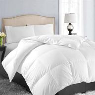 easeland all season queen size soft quilted down alternative comforter: reversible, corner tabs, winter summer warm fluffy, white - 88x88 inches logo