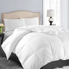 img 4 attached to EASELAND All Season Queen Size Soft Quilted Down Alternative Comforter: Reversible, Corner Tabs, Winter Summer Warm Fluffy, White - 88x88 inches