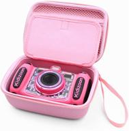 casematix pink camera toy case - protective carrying case only, compatible with camera toys logo