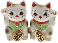 japanese maneki neko magnetized ceramic logo