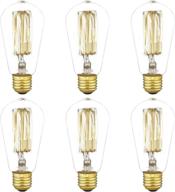 vintage 6 pack edison light 🌟 incandescent: illuminate your space with classic elegance logo