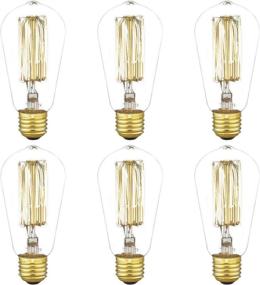 img 1 attached to Vintage 6 Pack Edison Light 🌟 Incandescent: Illuminate Your Space with Classic Elegance