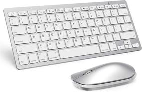 img 4 attached to 🔥 SPARIN Wireless Keyboard and Mouse for iPad, Compatible with iPad Pro 12.9 / 11, iPad 10.2 (9th 8th Gen), iPad Air 4, iPad Mini - Silver White