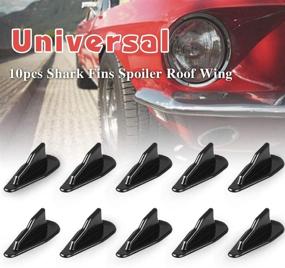 img 3 attached to Enhance Your Vehicle's Style and Aerodynamics with RASNONE Spoiler Roof Wing - Universal 10pcs Kit in Black
