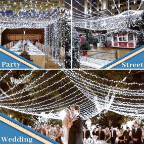 img 2 attached to 🎄 403ft Outdoor Christmas String Lights - 1000 LED Super Long Twinkle Fairy Lights with Remote, 8 Modes & Memory Timer - Green Wire Decor for Home Xmas Party Wedding Garden (Cool White)