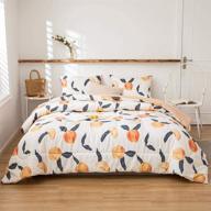 🍑 peach fruit comforter set for toddler boys and girls - twin size bedding with orange peach design - includes 1 comforter and 1 pillowcase (peach theme) logo