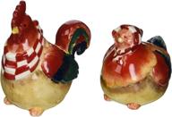 🐔 appletree design barn yard chicken salt and pepper set: 2-3/4-inch and 3-5/8-inch decorative seasoning shakers logo