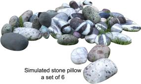 img 3 attached to 🪨 6-Piece Set of Cobblestone Pillowcases - Big and Giant Cushion Covers for Rocks Life Decoration - Embrace Pillowcase with Removable and Washable Concealed Zipper (Random Combination)