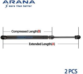 img 1 attached to 🔑 C16-04445 17 inch Gas Strut Props Lift Supports - 55 lb Capacity - Gas Spring Shocks for Camper Shell, Truck Cap Rear Door Storage Box, and More