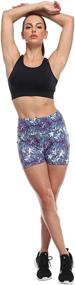 img 1 attached to 🩳 High Waist Yoga Workout Shorts for Women with Side Pockets - Running, Biker, Gym Print Short by Amazon Essentials