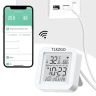 smart wifi temperature humidity monitor with lcd display, tuya compatible indoor hygrometer thermometer sensor for alexa and google support logo